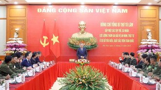 Tổng Bí thư Tô Lâm phát biểu.