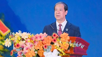 Bộ trưởng Bộ Giáo dục và Đào tạo Nguyễn Kim Sơn phát biểu tại sự kiện.