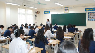 Thí sinh ôn thi tốt nghiệp trung học phổ thông.