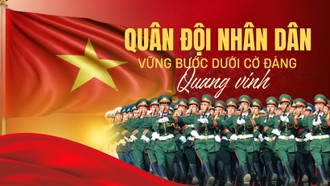 Quân đội nhân dân vững bước dưới cờ Đảng quang vinh