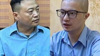 Nguyễn Hòa Bình ("Shark Bình") và "ông trùm" lừa đảo Mr Pips Phó Đức Nam.