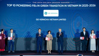 GE Vernova được vinh danh trong “Top 10 Doanh nghiệp tiên phong chuyển đổi xanh 2025 - 2026” tại Giải thưởng Rồng Vàng