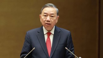 Tổng Bí thư Tô Lâm phát biểu tại Hội nghị toàn quốc nghiên cứu, học tập, quán triệt và triển khai thực hiện Nghị quyết Đại hội XIV của Đảng - Ảnh: VGP