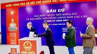 Phường Phú Thượng: Tỷ lệ cử tri đi bầu cử đạt 99,40%