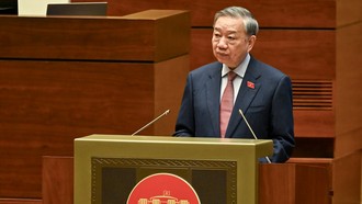 Tổng Bí thư Tô Lâm phát biểu chỉ đạo tại phiên khai mạc Kỳ họp thứ Nhất, Quốc hội khóa XVI sáng 6/4 - Ảnh: VGP