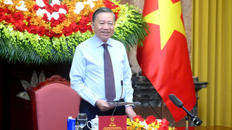 Tổng Bí thư, Chủ tịch nước Tô Lâm phát biểu tại cuộc gặp mặt 101 nhà báo tiêu biểu nhân kỷ niệm 101 năm Ngày Báo chí Cách mạng Việt Nam (21/6/1925 - 21/6/2026).