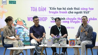 Các diễn giả trao đổi về hệ sinh thái truyện tranh cho người Việt.