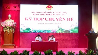 Quang cảnh kỳ họp thứ 3, HĐND xã Nghĩa Trụ khóa XXIII, nhiệm kỳ 2026-2031.