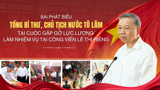 Phát biểu của Tổng Bí thư, Chủ tịch nước Tô Lâm tại cuộc gặp gỡ lực lượng làm nhiệm vụ tại công viên Lê Thị Riêng 