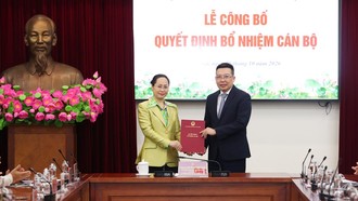 Bộ trưởng Lâm Thị Phương Thanh trao quyết định điều động, bổ nhiệm tân Vụ trưởng Vụ Khoa học, Công nghệ, Đào tạo và Môi trường Nguyễn Anh Vũ