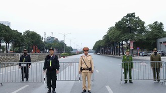 Bảo đảm trật tự, an toàn giao thông phục vụ sơ duyệt, diễn tập phương án bảo vệ Đại hội XIV của Đảng