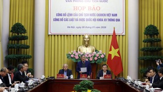 Công bố Lệnh của Chủ tịch nước về 12 luật: Nâng cao hiệu quả quản lý, sử dụng các nguồn lực quốc gia