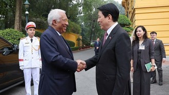 Chủ tịch nước Lương Cường chủ trì lễ đón chính thức Chủ tịch Hội đồng châu Âu