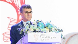 Ông Jonathan Wallace Baker - Trưởng Đại diện Văn phòng UNESCO tại Việt Nam phát biểu. Ảnh: Hoàng Hiếu/TTXVN