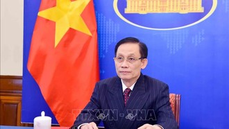 Bộ trưởng Ngoại giao Lê Hoài Trung điện đàm với Bộ trưởng Ngoại giao Hàn Quốc Cho Hyun