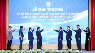 Phó Thủ tướng Lê Tiến Châu dự Lễ Khai trương Cơ sở dữ liệu quốc gia về pháp luật (phiên bản mới)