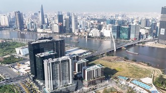 Khu lõi Trung tâm Tài chính quốc tế tại bán đảo Thủ Thiêm. Ảnh: Hồng Đạt