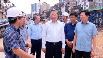 Tổng Bí thư, Chủ tịch nước Tô Lâm kiểm tra thực tế một số dự án tại Hà Nội