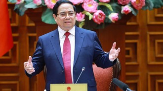 Thủ tướng Phạm Minh Chính phát biểu tại phiên họp. Ảnh: Dương Giang/TTXVN