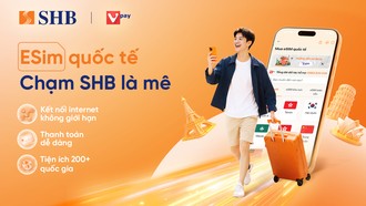 Kết nối Internet toàn cầu với dịch vụ thanh toán eSIM Data trên SHB SAHA