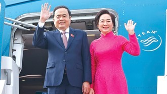 Chủ tịch Quốc hội Trần Thanh Mẫn và Phu nhân trong một chuyến công tác tham dự IPU-150 và thăm chính thức Uzbekistan năm 2025