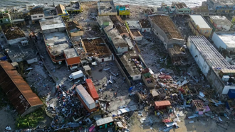 Hậu quả mà cơn bão Melissa để lại ở Black River, Jamaica. Ảnh minh họa