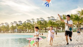 Biển hồ nước mặn rộng trăm ha tại Ocean City tạo nên sự hài hòa trong không gian sống. 