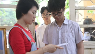 Thí sinh dự thi lớp 10.