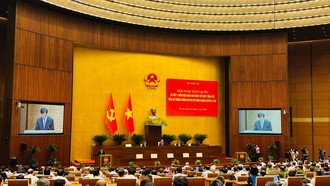 Hội nghị toàn quốc sơ kết 1 năm vận hành mô hình tổ chức tổng thể của hệ thống chính trị, mô hình chính quyền 3 cấp. Ảnh: VGP