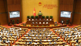 Toàn cảnh Hội trường Diên Hồng sáng 23/8. 