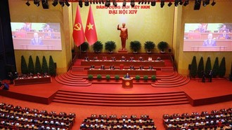 Quang cảnh buổi lễ khai mạc Đại hội XIV của Đảng. Ảnh: TTXVN
