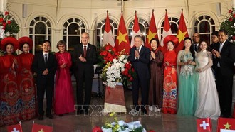 Tổng Bí thư, Chủ tịch nước Tô Lâm chủ trì chiêu đãi Tổng thống Liên bang Thụy Sĩ Guy Parmelin