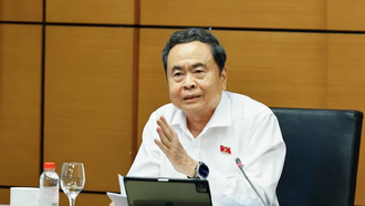 Chủ tịch Quốc hội Trần Thanh Mẫn, đại biểu Quốc hội Thành phố Hồ Chí Minh phát biểu.