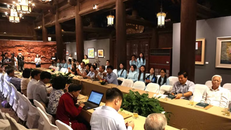 Quang cảnh hội thảo tại Di tích Văn Miếu-Quốc Tử Giám.