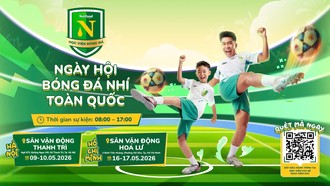 Nutifood lần đầu tổ chức Ngày hội bóng đá nhí dành cho các em nhỏ đam mê bộ môn túc cầu đến trải nghiệm và thử sức