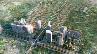 Phối cảnh Khu đô thị AIC – một trong những tài sản được R&H làm bảo đảm phát hành.