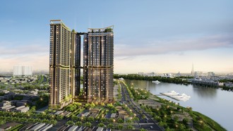 Phối cảnh dự án A&T Saigon Riverside do CDC làm tổng thầu.
