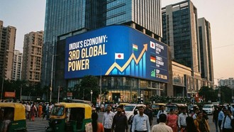 Theo báo cáo, Ấn Độ đã vượt qua Nhật Bản để trở thành nền kinh tế lớn thứ tư thế giới và đang trên đà soán ngôi Đức ở vị trí thứ ba trong vòng 2 năm rưỡi đến 3 năm tới, với GDP dự kiến đạt 7.300 tỷ USD vào năm 2030. Ảnh minh hoạ.