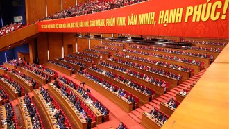 Hội trường diễn ra Đại hội đại biểu toàn quốc lần thứ XIV của Đảng Cộng sản Việt Nam.