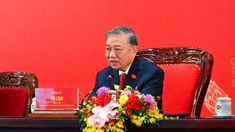 Tổng Bí thư Tô Lâm phát biểu tại Họp báo quốc tế công bố kết quả Đại hội đại biểu toàn quốc lần thứ XIV của Đảng.