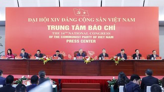 Tổng Bí thư Tô Lâm chủ trì buổi họp báo.