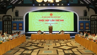 Thủ tướng Chính phủ Phạm Minh Chính chủ trì cuộc họp lần thứ hai của Uỷ ban Quốc gia APEC 2027. Ảnh: VGP/Nhật Bắc.