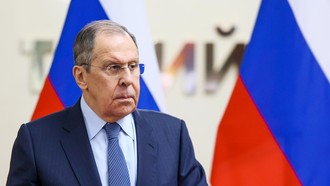 Ngoại trưởng Nga Sergei Lavrov phát biểu họp báo tại Moskva. Ảnh: THX/TTXVN.