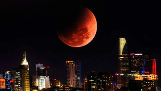 Hiện tượng nguyệt thực toàn phần tại TP.HCM tối 3/3.