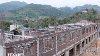 Các trường đã được khởi công giai đoạn 1 dự kiến sẽ hoàn thành trước ngày 30/8/2026. Ảnh: Quý Trung/TTXVN