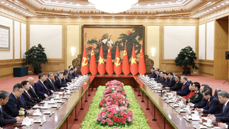 Tổng Bí thư, Chủ tịch nước Tô Lâm hội đàm với Tổng Bí thư, Chủ tịch nước Trung Quốc Tập Cận Bình. Ảnh: Thống Nhất/TTXVN.