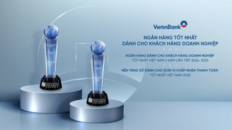 VietinBank ghi dấu ấn quốc tế với “cú đúp” giải thưởng ngân hàng doanh nghiệp