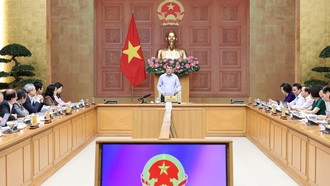 Thủ tướng Chính phủ Lê Minh Hưng chủ trì cuộc họp với Bộ Văn hóa, Thể thao và Du lịch. Ảnh: VGP/Nhật Bắc.