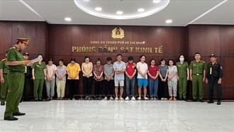 Cơ quan điều tra thực hiện lệnh khởi tố đối với các đối tượng liên quan.