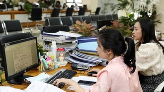 Hoạt động kế toán kiểm soát chi tại Kho bạc Nhà nước Hà Nội. (Ảnh minh họa)